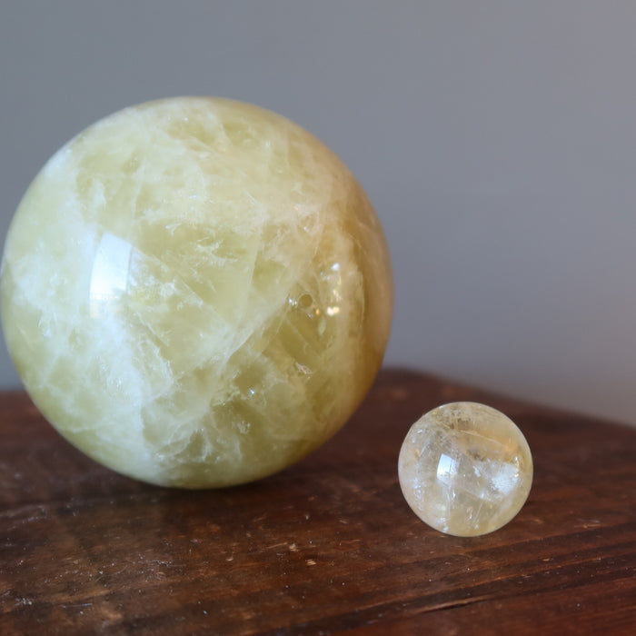 Citrine Sphere Rolling Abundance Crystal Ball