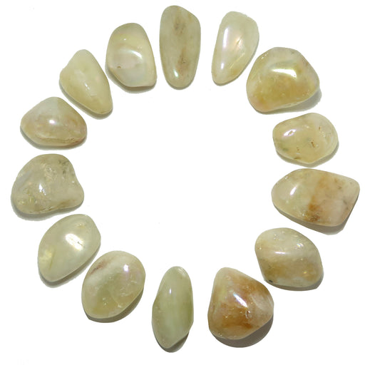 aura citrine tumbled stone
