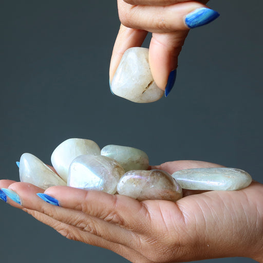 aura citrine tumbled stones