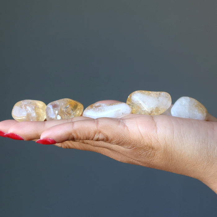 citrine tumbled stones
