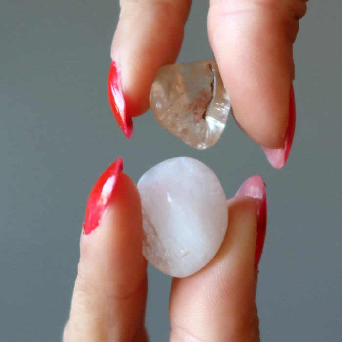 Citrine Tumbled Stone Set 38 Morning Glow Light Yellow Gems