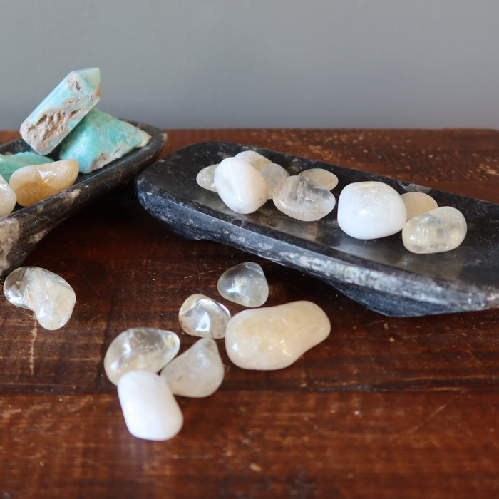 Citrine Tumbled Stone Set 38 Morning Glow Light Yellow Gems