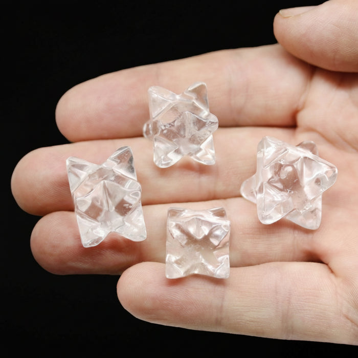 Clear Quartz Merkaba Set of 5 Sacred Star Clarity