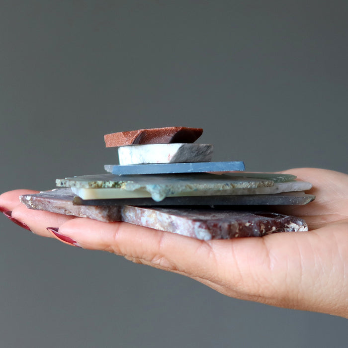 set of lapidary slabs