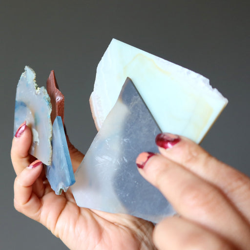 set of lapidary slabs