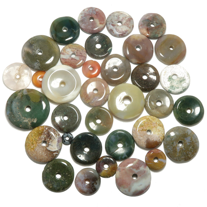 Gemstone Donut Bundle Colorful Vibe Display Stand Set of 34