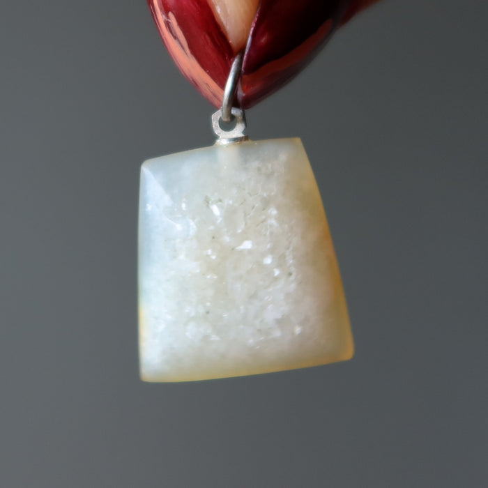 agate druzy quartz pendant