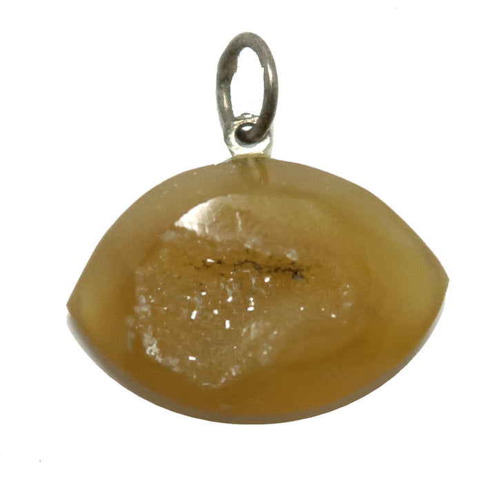 druzy quartz agate third eye pendant