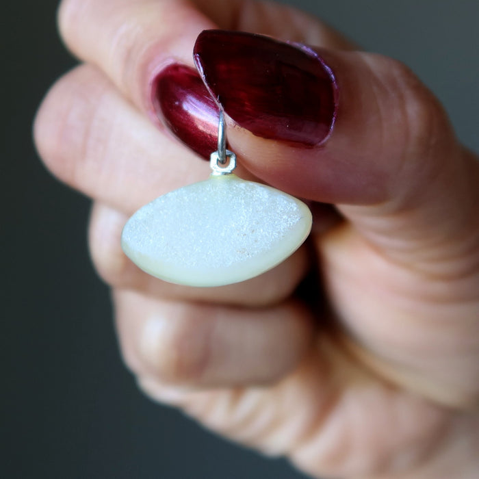 druzy quartz agate third eye pendant