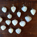 white druzy quartz agate drop pendants