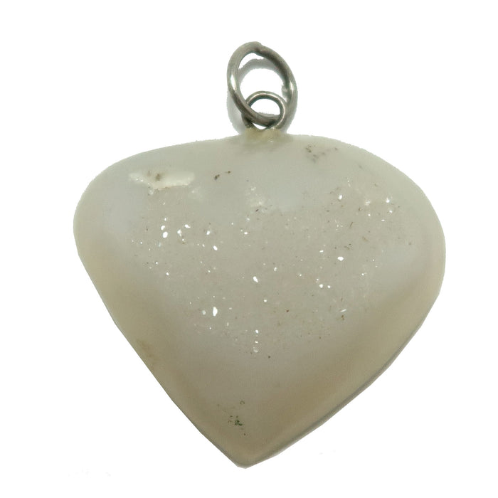 white druzy quartz agate drop pendant