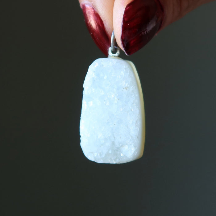 druzy quartz agate pendant