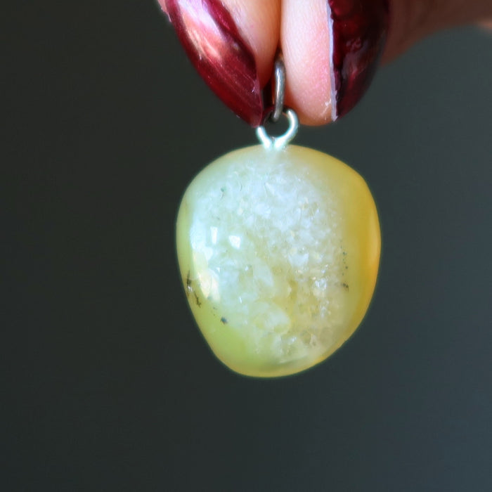 druzy quartz agate pendant