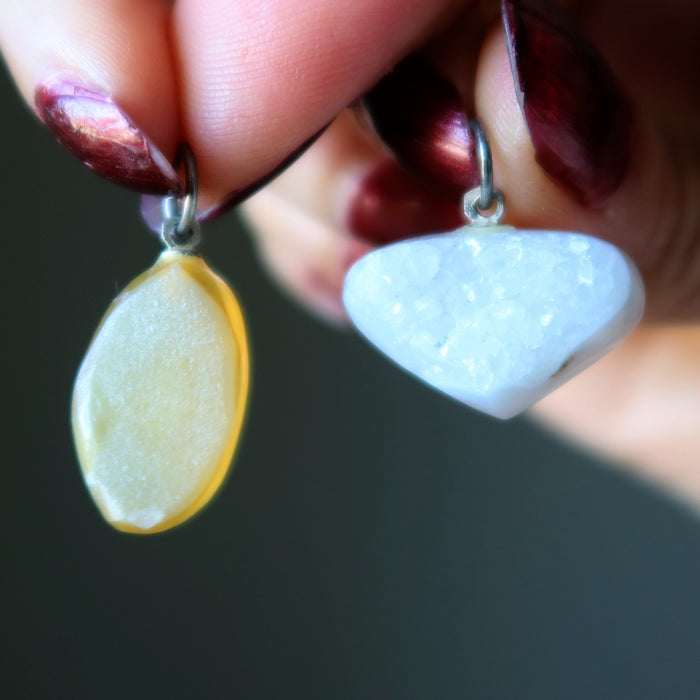 druzy quartz agate pendants