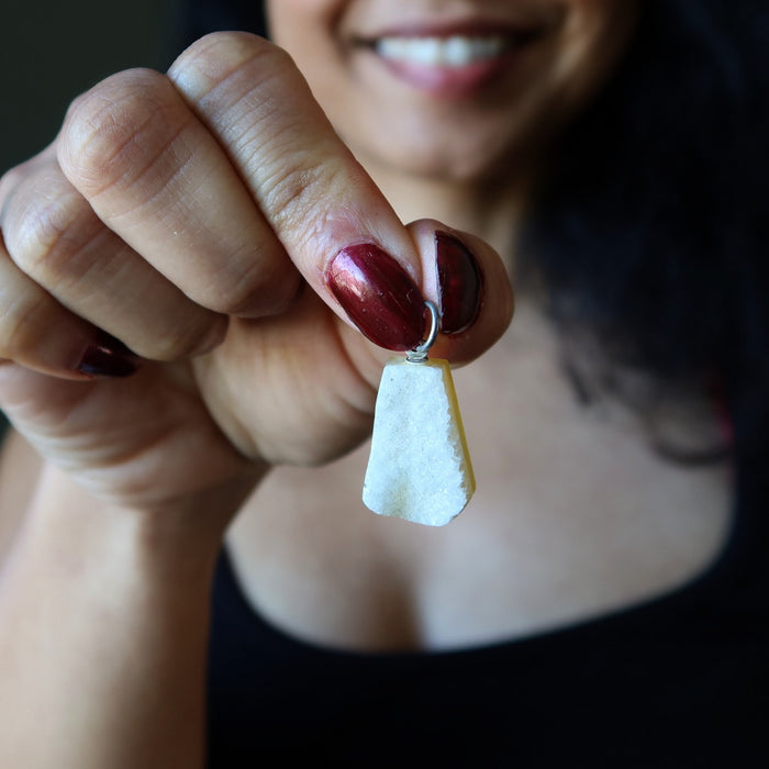 druzy quartz pendant