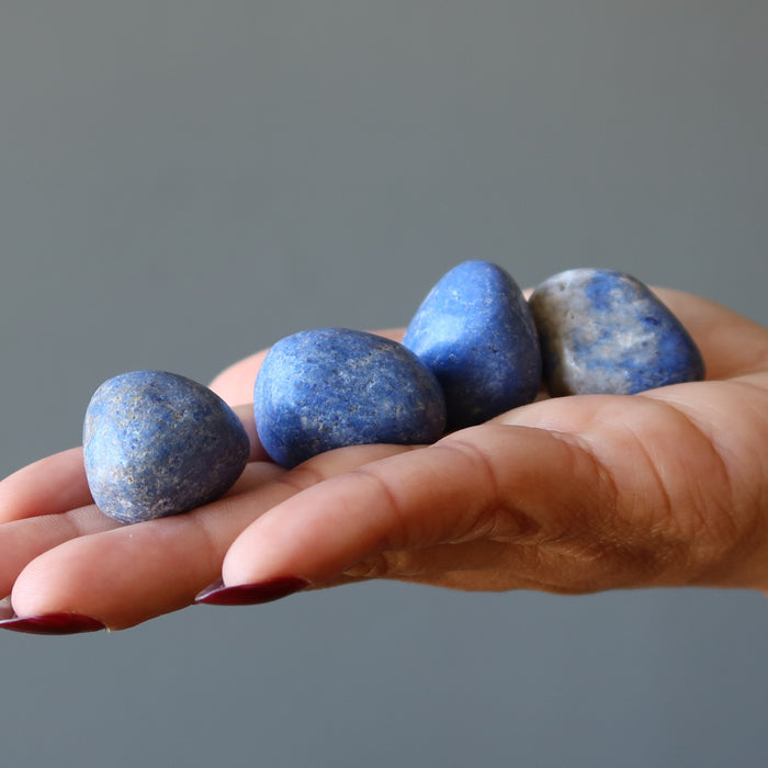 dumortierite tumbled stones