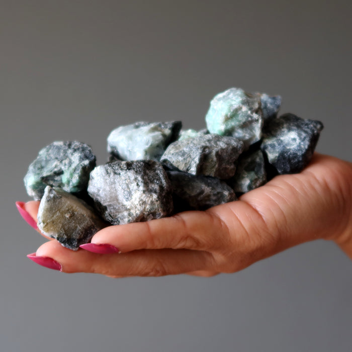 Emerald Raw Bundle of 15 Lucky Green Gemstones