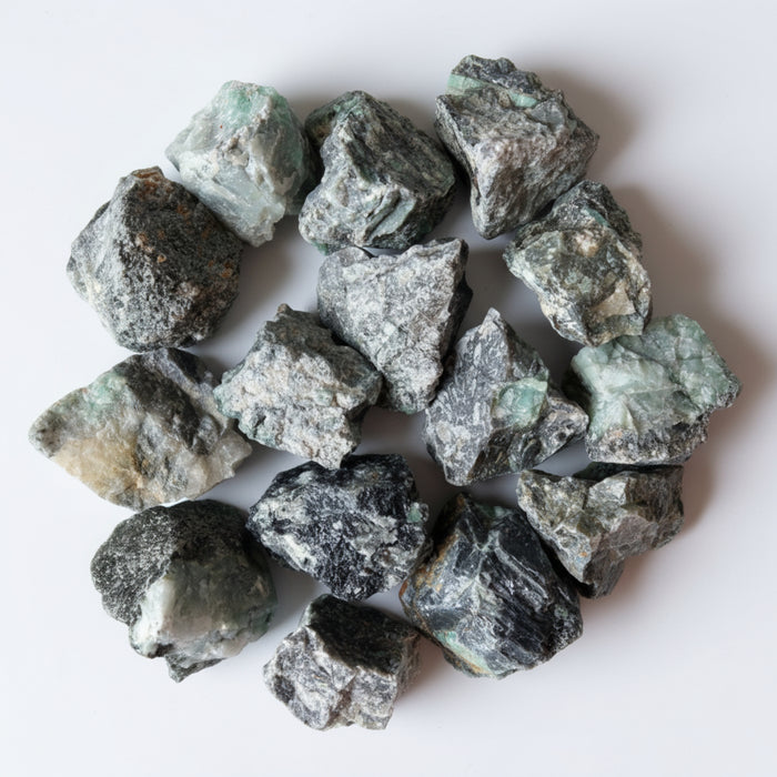Emerald Raw Bundle of 15 Lucky Green Gemstones