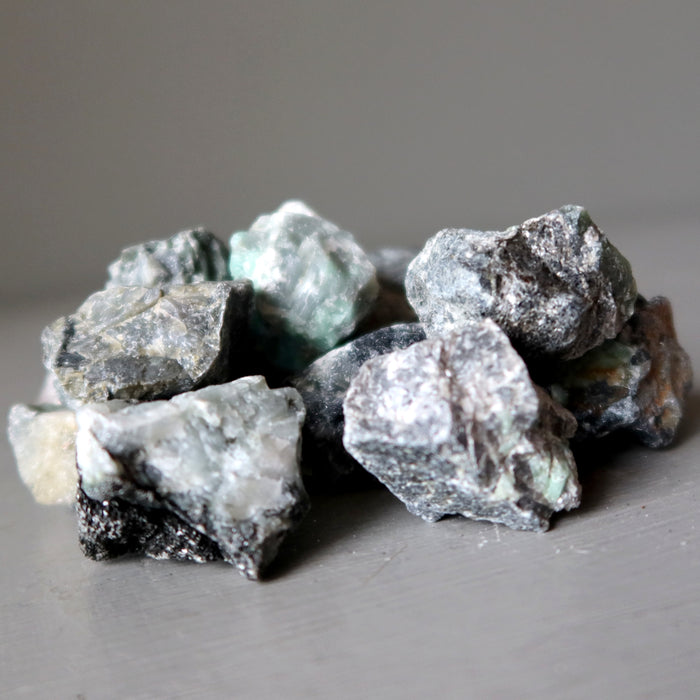 Emerald Raw Bundle of 15 Lucky Green Gemstones