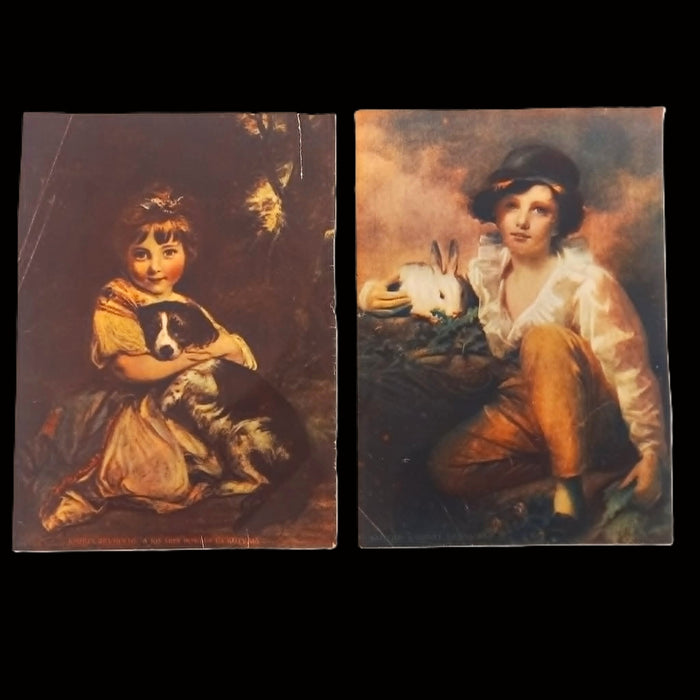 Vintage Art Prints 1930 Classical Children Historic Portrait Color Pages European Ephemera