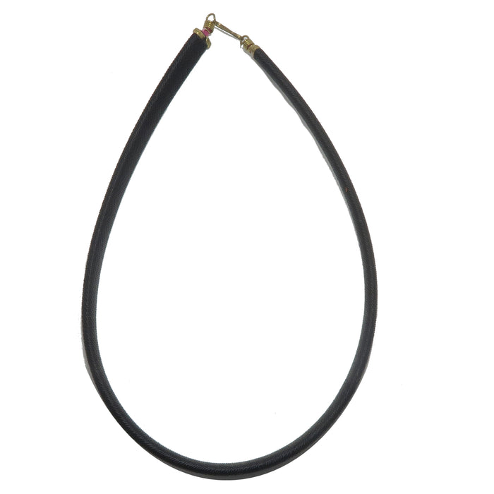 Fabric Cord Necklace Take the Stage Wide Black Choker