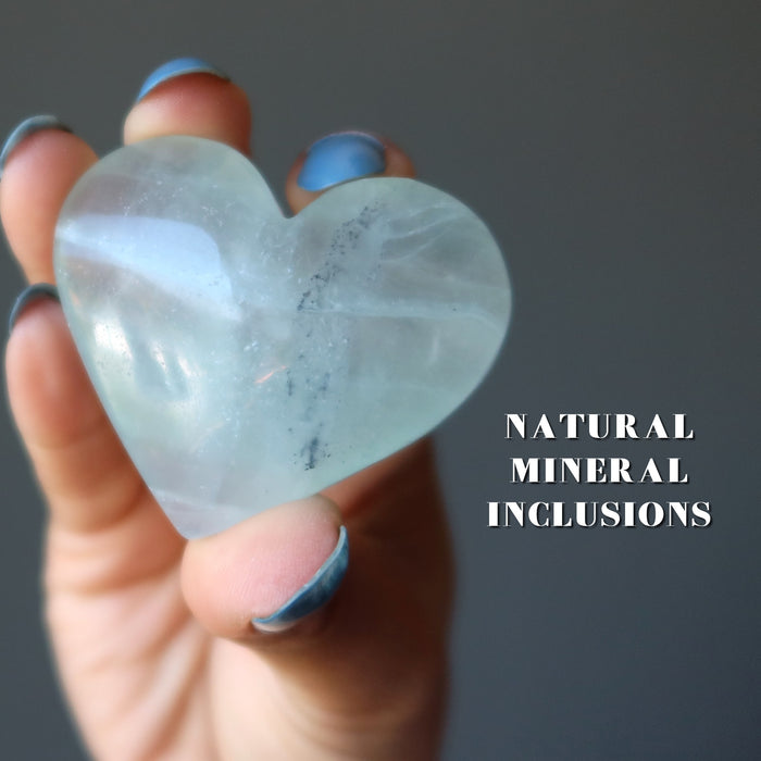 green fluorite heart