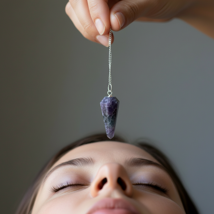 Fluorite Pendulum Purple Green Focus Crystal