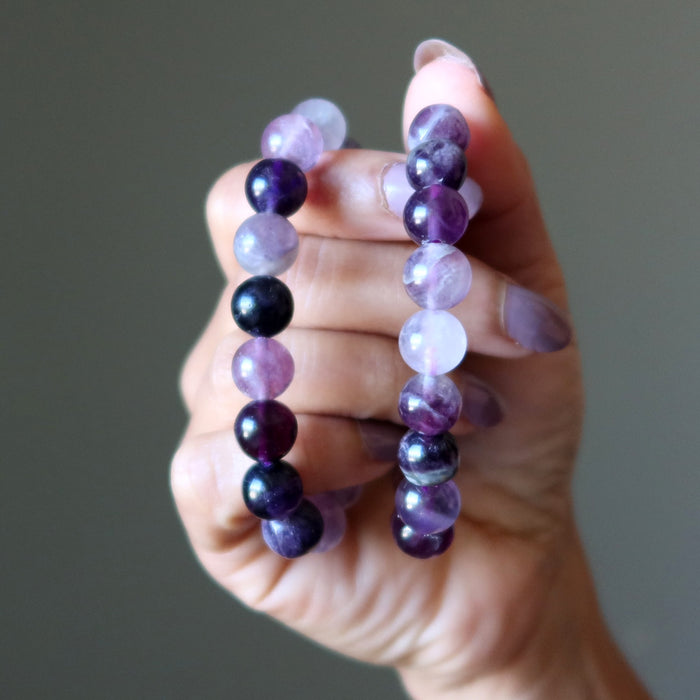 purple fluorite bracelets