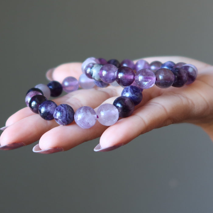 purple fluorite bracelets