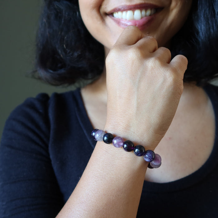 purple fluorite bracelet