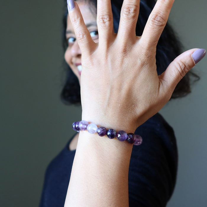 purple fluorite bracelet