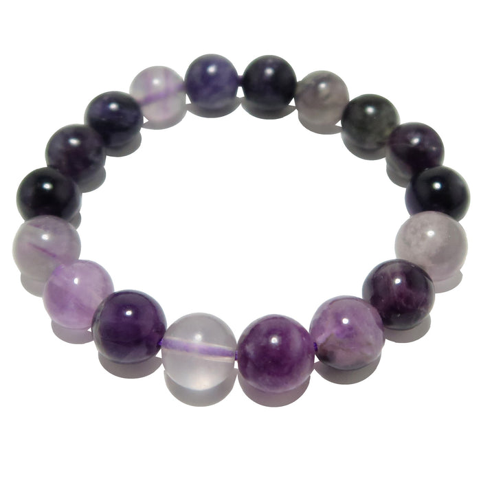 10mm purple fluorite bracelet