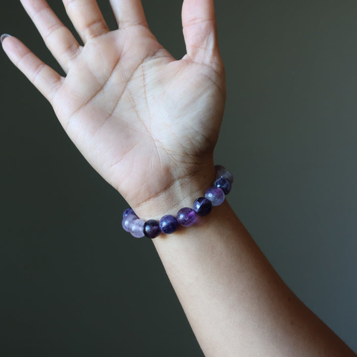 purple fluorite bracelet