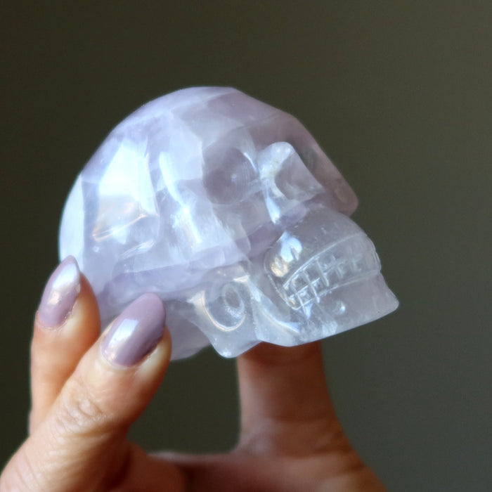 Lavender Fluorite Skull
