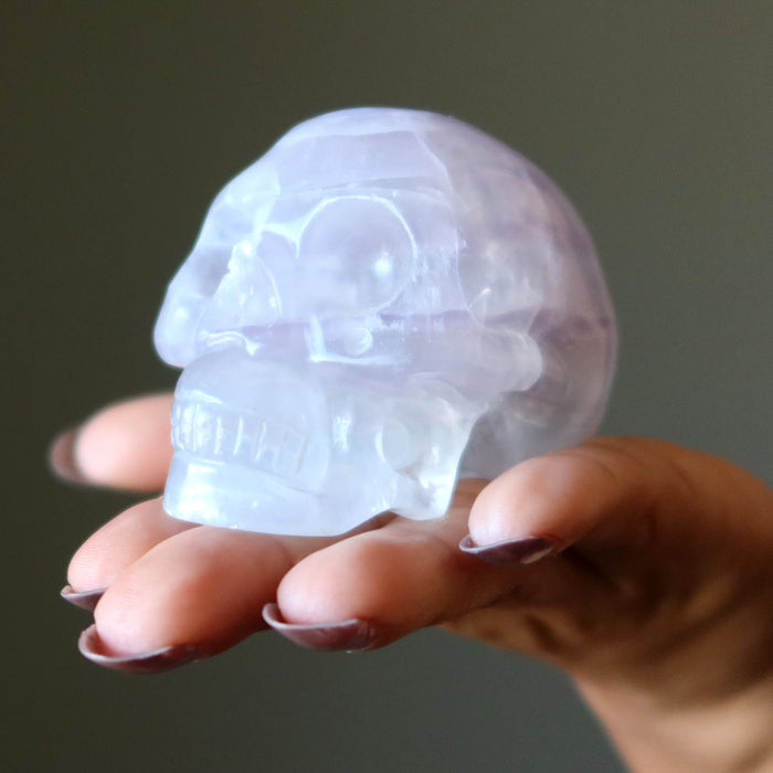 Lavender Fluorite Skull
