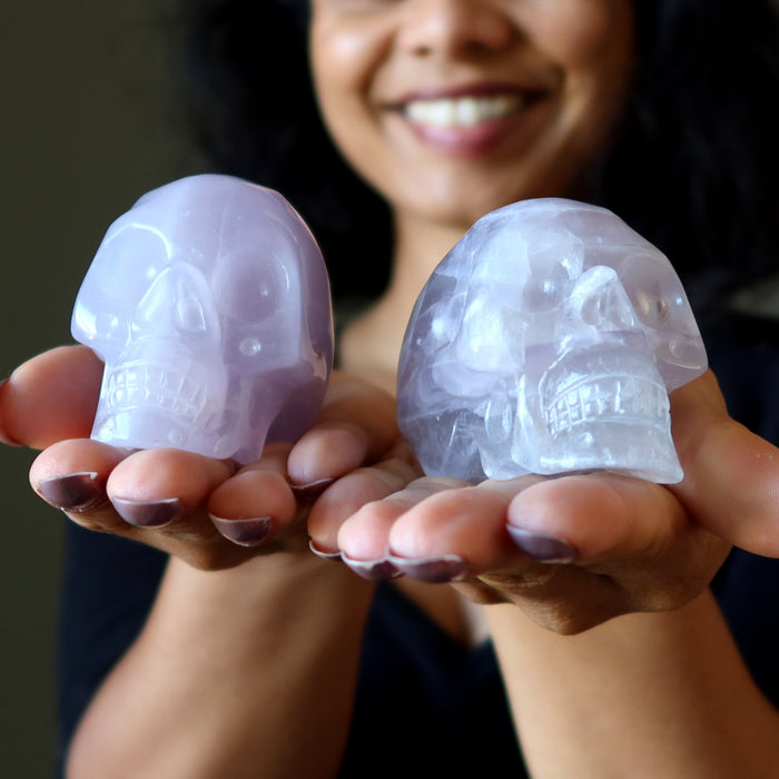 Lavender Fluorite Skulls