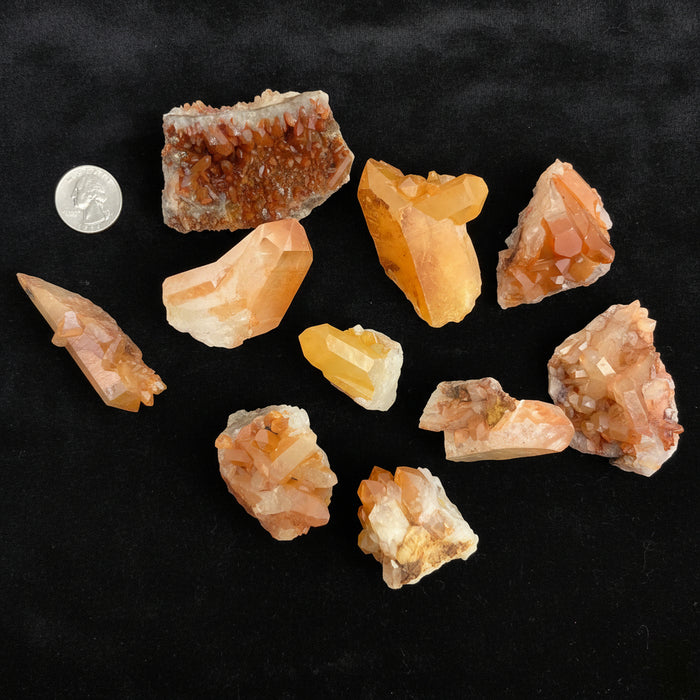 Tangerine Quartz Cluster Set 1 LB for Crystal Grids & Gifts