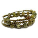 green garnet coil bracelet