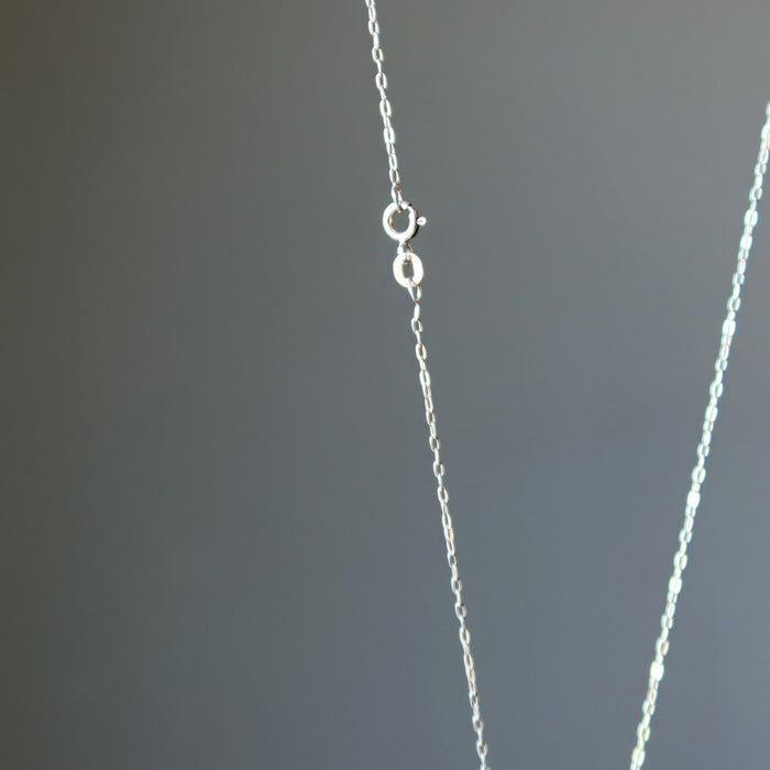 Red Garnet Necklace Tumbled Drop of Luxury Sterling Silver