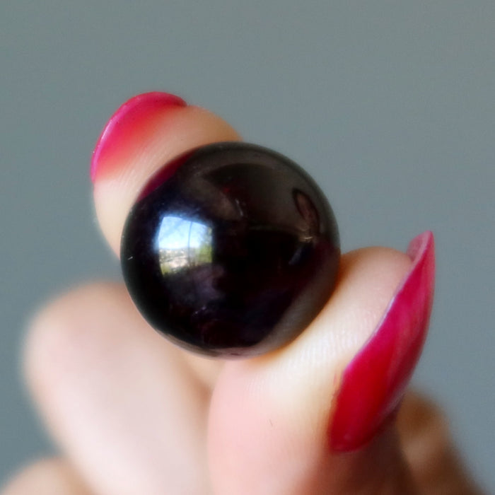 Garnet Sphere Deep Red Wine Mini Marble Crystal Ball