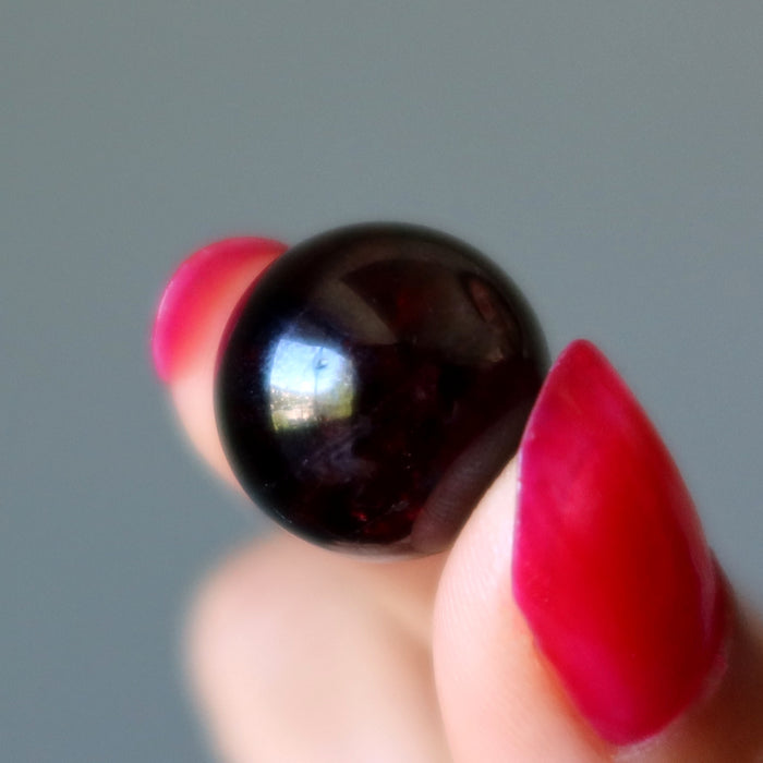Garnet Sphere Deep Red Wine Mini Marble Crystal Ball