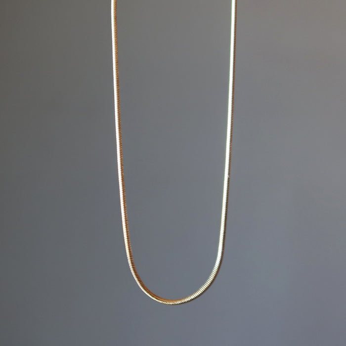 Gold Chain Necklace Everyday Elegance Snake Brass
