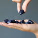 blue goldstone tumbled stones