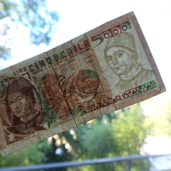 Vintage Banknote Italy 5000 Lire 1979 Pre-Euro UV Verified European Currency