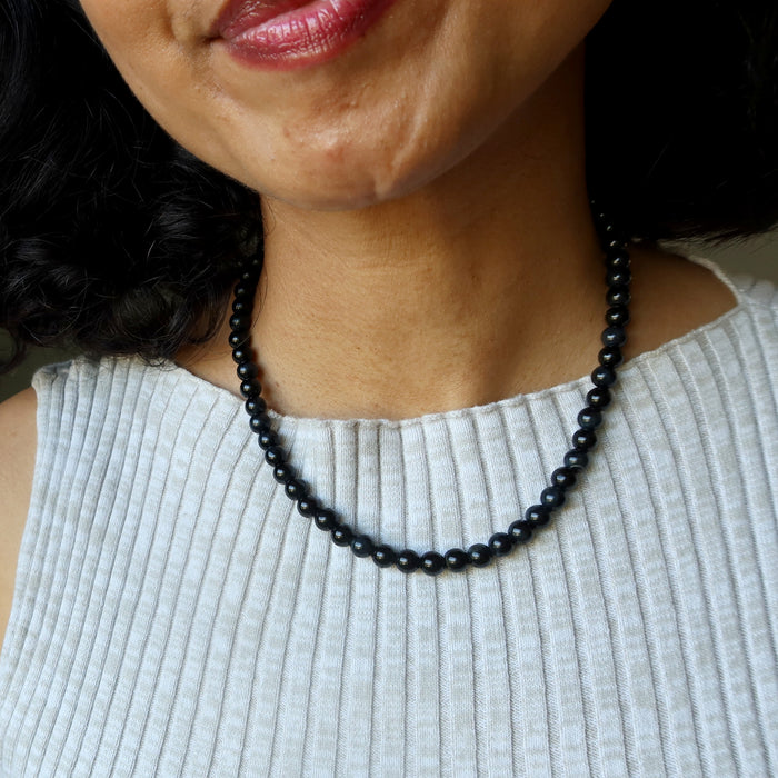 Hawks Eye beaded necklace