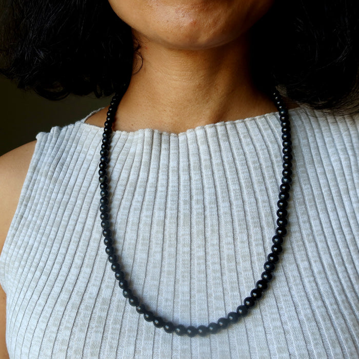 Hawks Eye beaded necklace