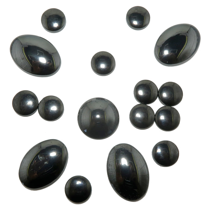 Hematine Set of 16 Layout Black Cabochon Stone