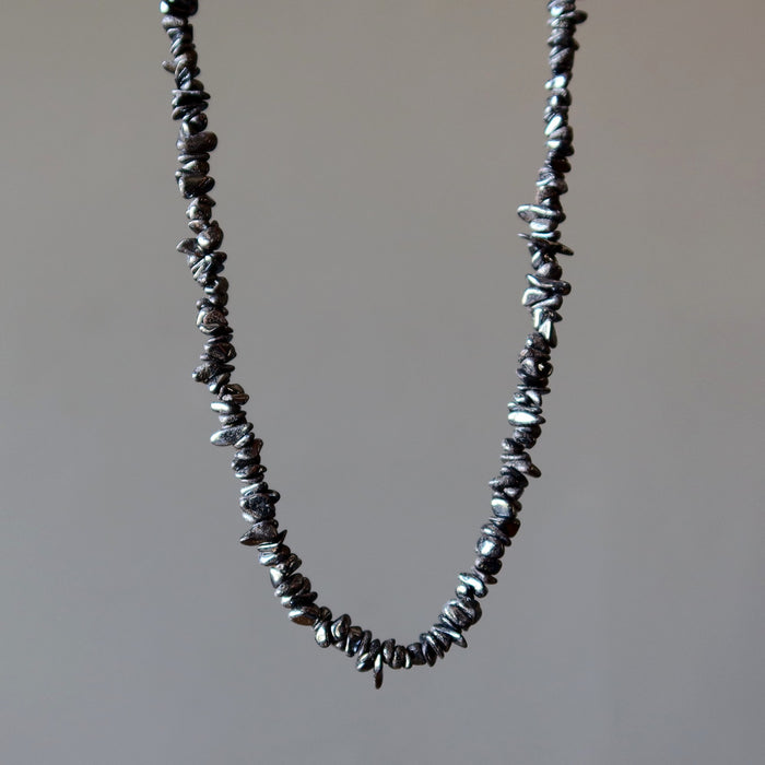 hematite chip necklace