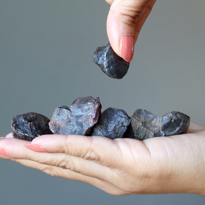 raw hematite clusters