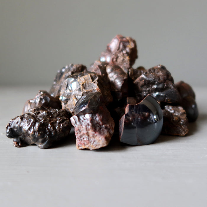 Hematite Raw Bundle of 24 Real Metallic Black Clusters